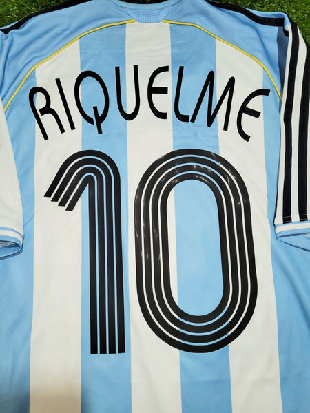 Riquelme Argentina 2006 2007 COPA AMERICA Home Adidas Jersey Shirt Camiseta M SKU# 739802 AZB001 Adidas
