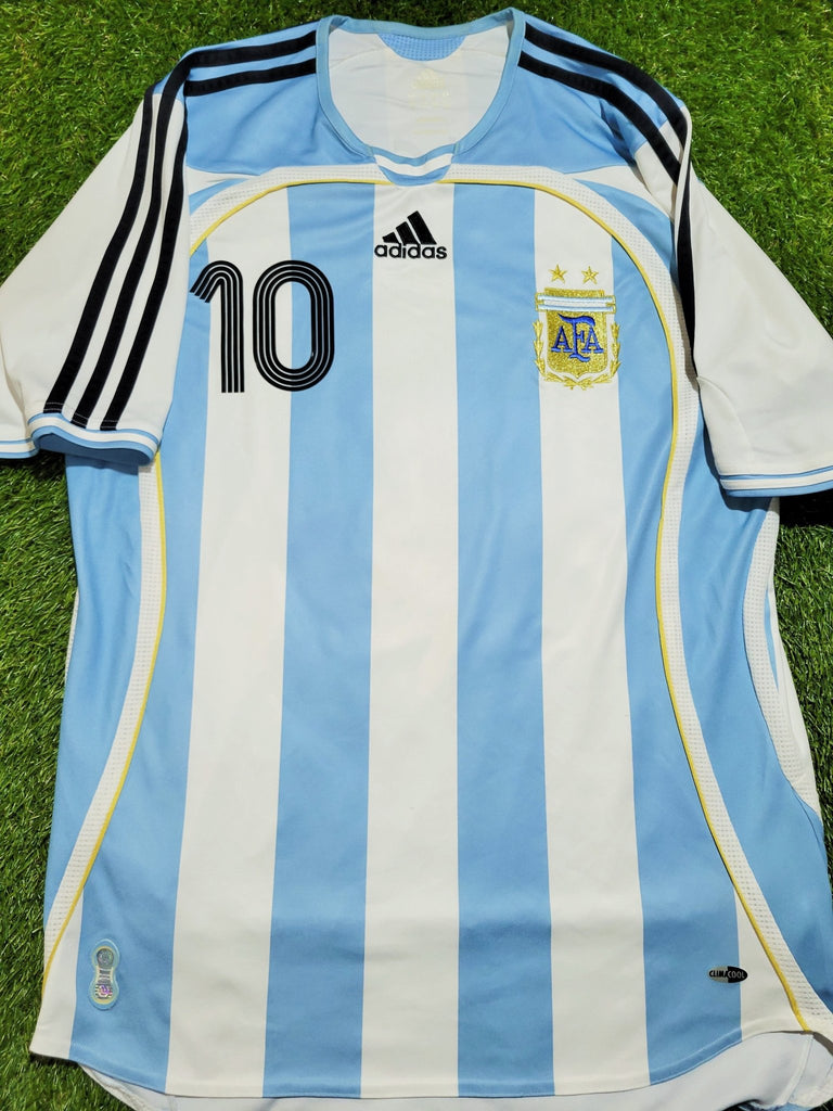 Riquelme Argentina 2007 COPA AMERICA Home Jersey Shirt Cam – foreversoccerjerseys