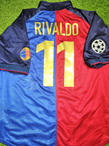 Rivaldo Barcelona Centenary 1999 2000 Soccer Jersey Shirt XL Nike