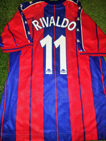 Rivaldo Kappa Barcelona 1997 1998 Jersey Shirt Camiseta XL