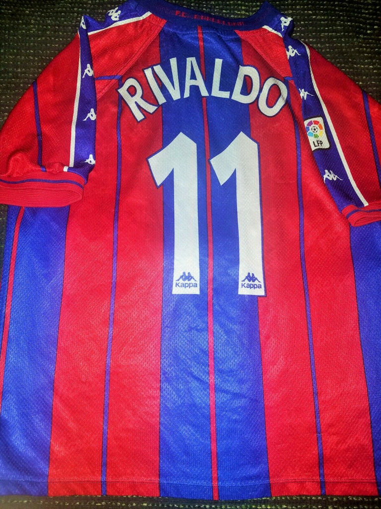 Rivaldo Kappa Barcelona PLAYER ISSUE 1997 1998 Jersey Shirt
