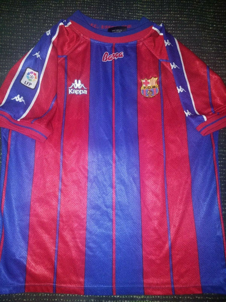 Rivaldo Kappa Barcelona PLAYER ISSUE 1997 1998 Jersey Shirt Camiseta M - foreversoccerjerseys