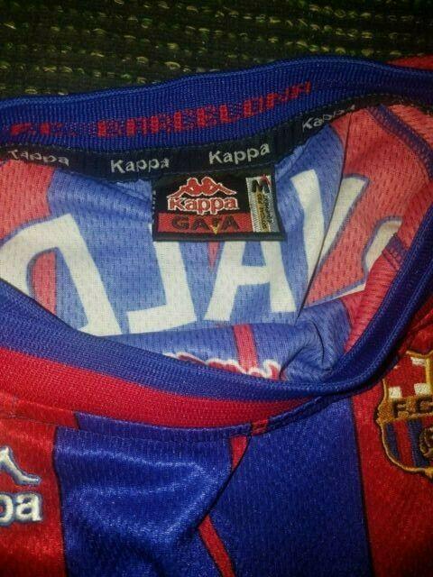 Rivaldo Kappa Barcelona PLAYER ISSUE 1997 1998 Jersey Shirt Camiseta M - foreversoccerjerseys