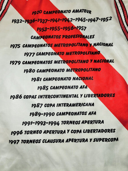River Plate Adidas 1998 1999 2000 CAMPEONES DEL SIGLO LIMITED EDITION Home Soccer Jersey Camiseta M foreversoccerjerseys