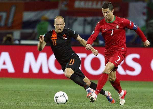 Robben Netherlands Holland 2012 EURO CUP Soccer Away Jersey Shirt L SKU# 447290-010 NIKE