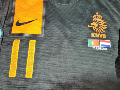 Robben Netherlands Holland 2012 EURO CUP Soccer Away Jersey Shirt L SKU# 447290-010 NIKE