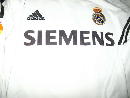 Robinho Real Madrid MATCH WORN 2005 2006 Long Sleeve Jersey Shirt Camiseta L - foreversoccerjerseys