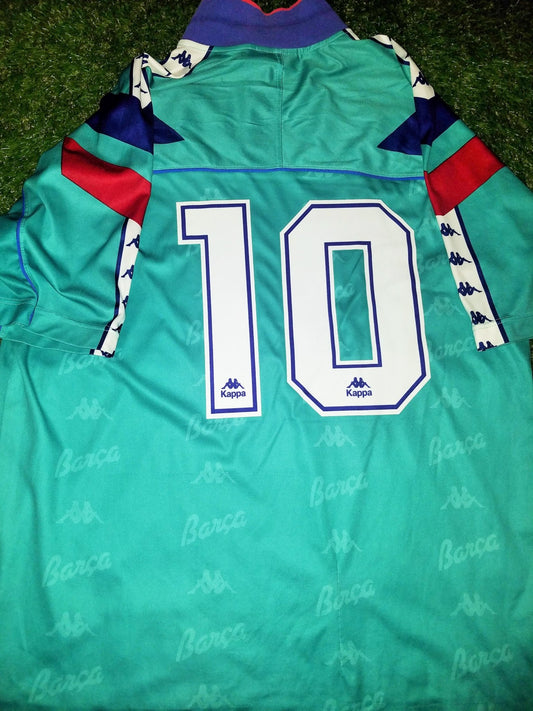 Romario Kappa Barcelona UEFA Champions League 1994 1995 Away Green Jersey Shirt Camiseta XL foreversoccerjerseys
