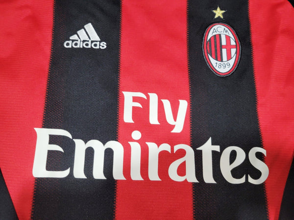 Ronaldinho AC Milan 2010 2011 Home Long Sleeve Soccer Jersey Shirt XL SKU# P96287 Adidas