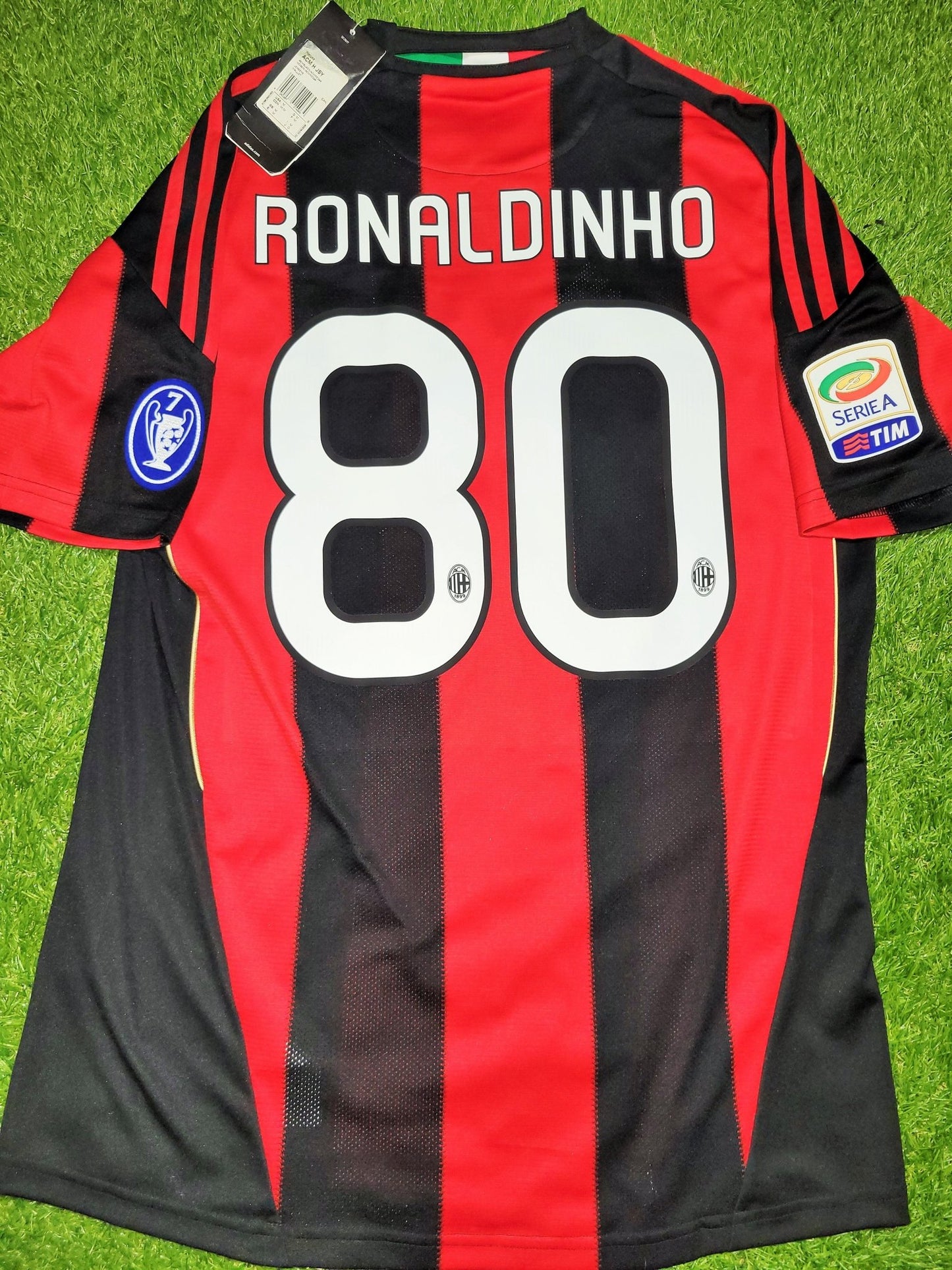 Ronaldinho AC Milan Adidas 2010 2011 Home Soccer Jersey Shirt BNWT M SKU# P96288 Adidas