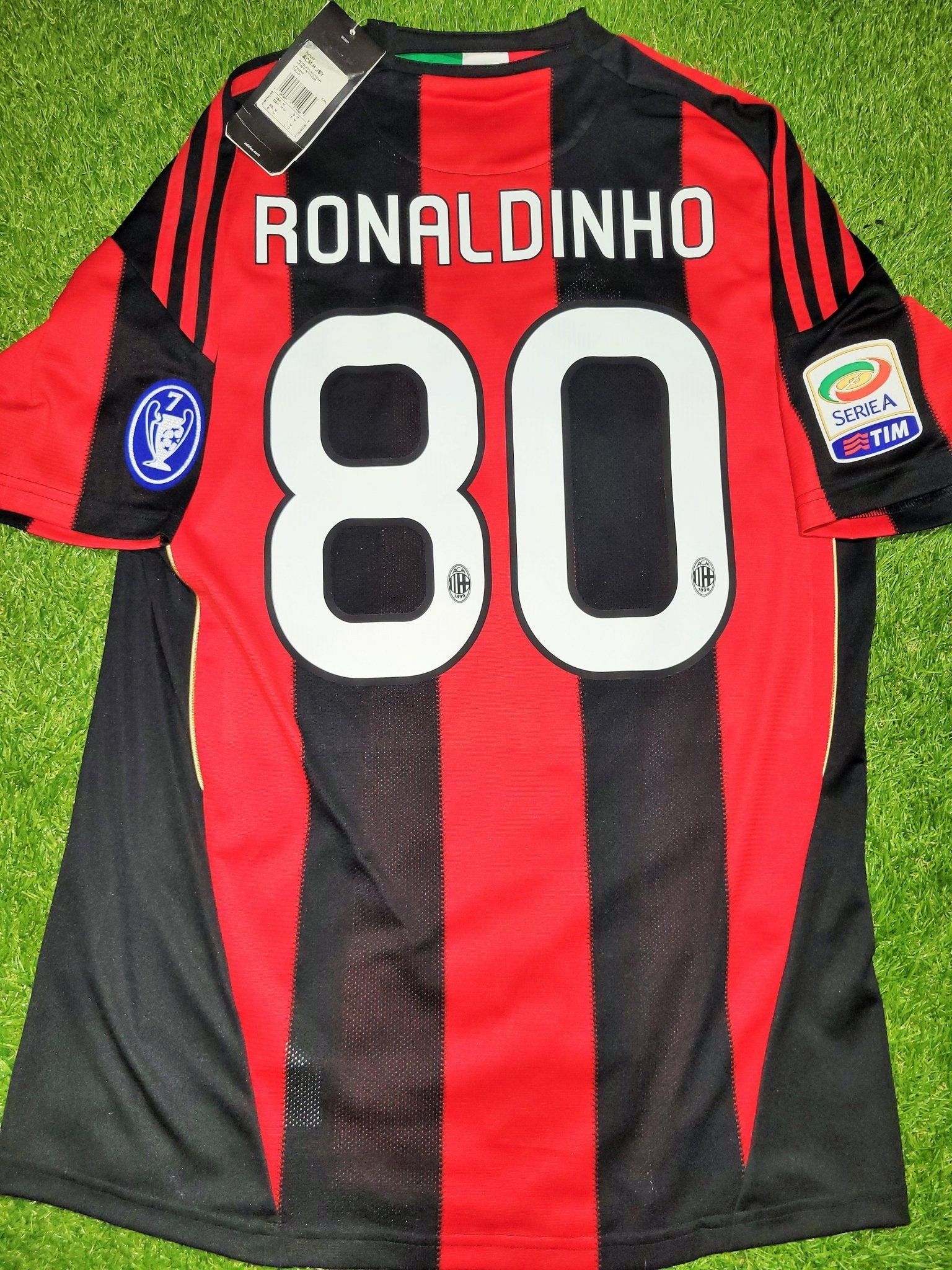 Ronaldinho AC Milan Adidas 2010 2011 Home Soccer Jersey Shirt BNWT M SKU# P96288 Adidas