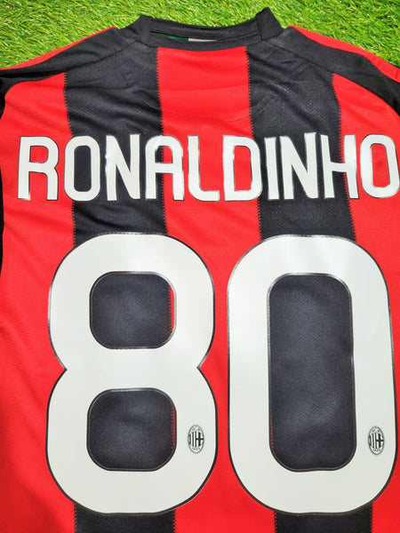 Ronaldinho AC Milan Adidas 2010 2011 Home Soccer Jersey Shirt Maglia M SKU# P96288 Adidas