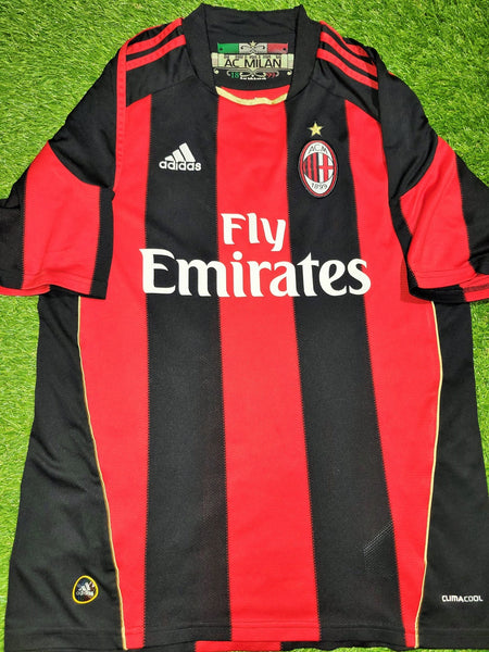 Ronaldinho AC Milan Adidas 2010 2011 Home Soccer Jersey Shirt Maglia M SKU# P96288 Adidas