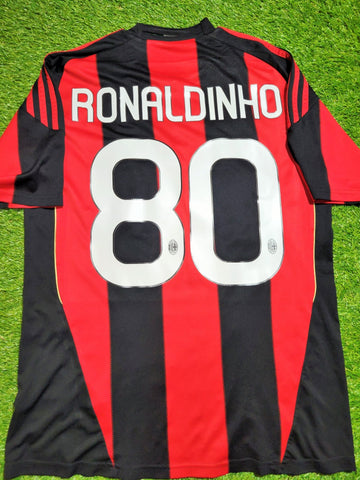 Ronaldinho AC Milan Adidas 2010 2011 Home Soccer Jersey Shirt Maglia M SKU# P96288 Adidas