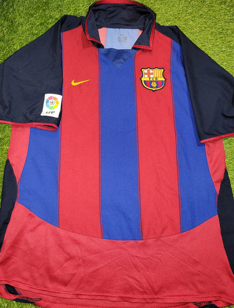 Ronaldinho Barcelona 2003 2004 DEBUT SEASON Home Jersey Shirt Camiseta XL SKU# 112586 foreversoccerjerseys