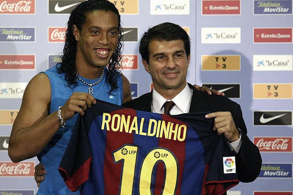 Ronaldinho Barcelona 2003 2004 DEBUT SEASON Jersey Shirt Camiseta L foreversoccerjerseys
