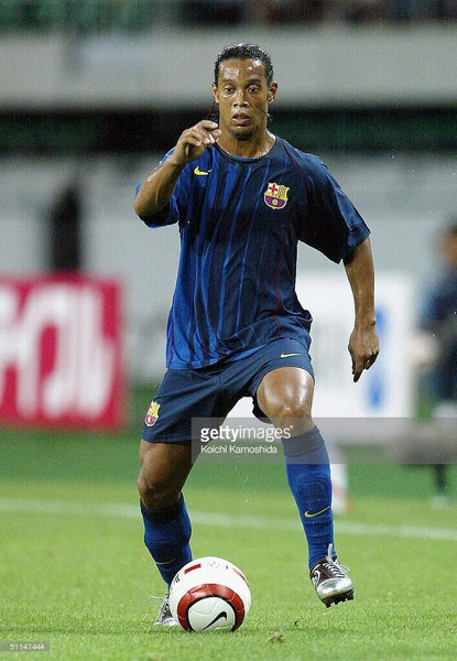 Ronaldinho Barcelona 2004 2005 Blue Jersey Shirt Camiseta M foreversoccerjerseys