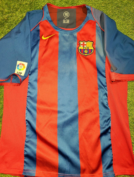 Ronaldinho Barcelona 2004 2005 Home Jersey Shirt Camiseta L SKU# 118861 foreversoccerjerseys