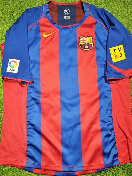 Ronaldinho Barcelona 2004 2005 Soccer Jersey Shirt XL SKU# 118861 Nike