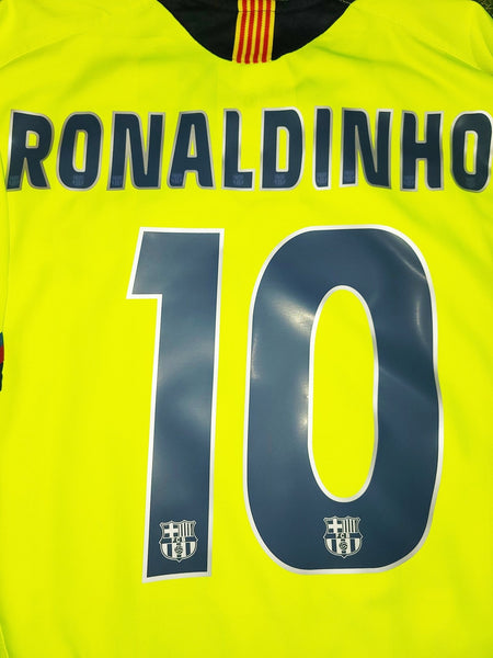 Ronaldinho Barcelona 2005 - 2006 Away Jersey Shirt Camiseta L SKU# S6DHA 195971 foreversoccerjerseys