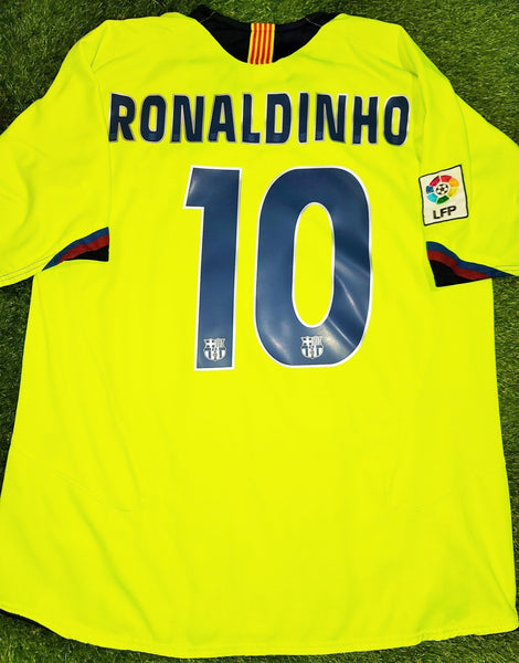 Ronaldinho Barcelona 2005 - 2006 Away Jersey Shirt Camiseta L SKU# S6DHA 195971 foreversoccerjerseys