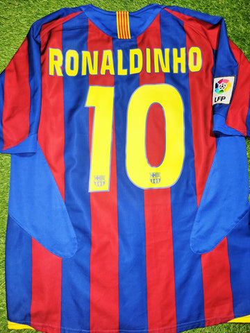 Ronaldinho Barcelona 2005 2006 Soccer Jersey Shirt L Nike