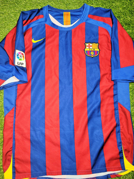 Ronaldinho Barcelona 2005 2006 Soccer Jersey Shirt L Nike