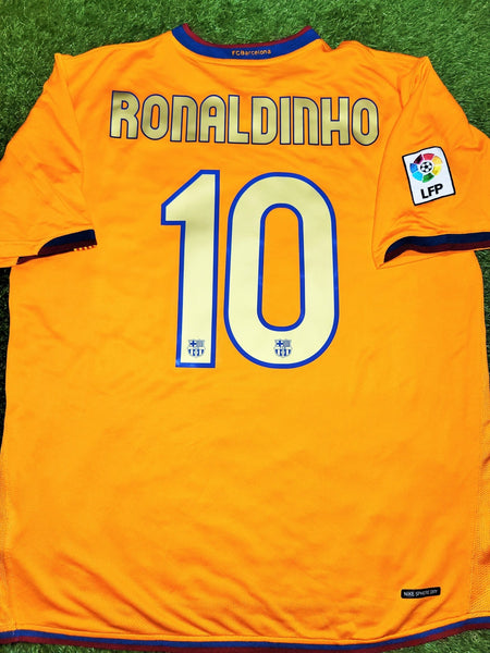 Ronaldinho Barcelona 2006 2007 Away Jersey Shirt Camiseta L SKU# 146982 Nike