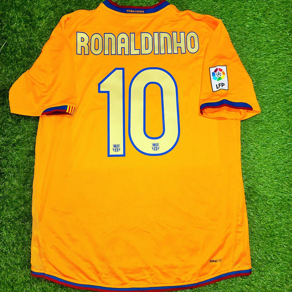 Ronaldinho Barcelona 2006 2007 Away Jersey Shirt Camiseta L SKU# 146982-819 foreversoccerjerseys