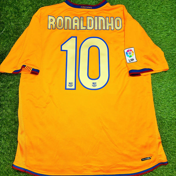 Ronaldinho Barcelona 2006 2007 Away Jersey Shirt Camiseta XL SKU# 146982 foreversoccerjerseys
