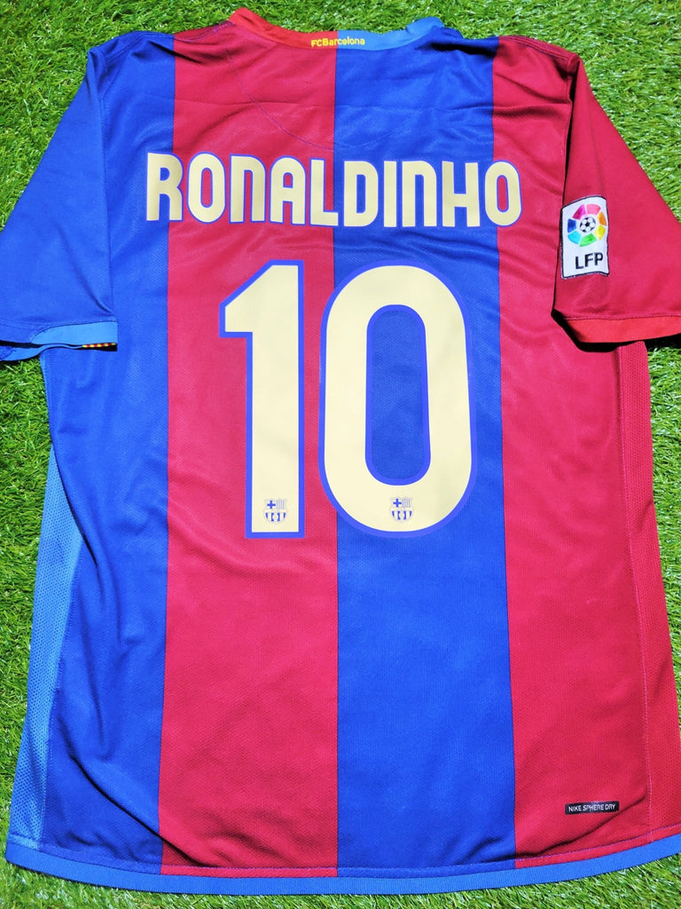 Ronaldinho Barcelona 2006 2007 Home Jersey Shirt Camiseta L SKU# F6AOM 146980 Nike