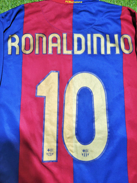 Ronaldinho Barcelona 2006 2007 Home Soccer Jersey Shirt L SKU# 146980-426 Nike
