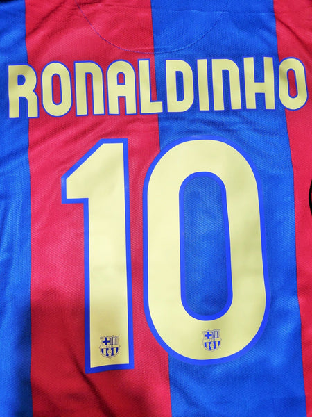 Ronaldinho Barcelona 2006 2007 Home Soccer Jersey Shirt M SKU# F6AOM 146980 Nike