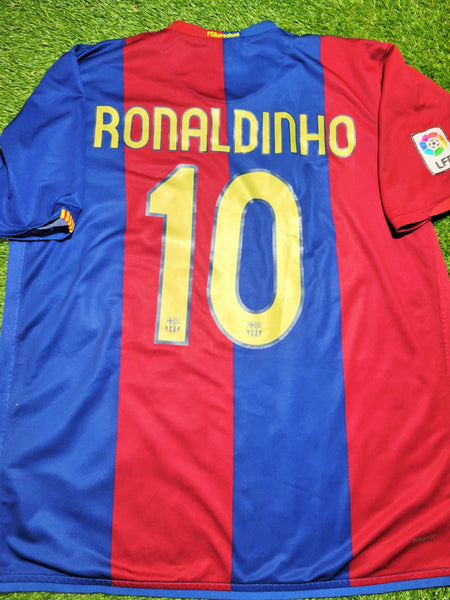Ronaldinho Barcelona 2006 2007 Home Soccer Jersey Shirt XL SKU# 146980-426 Nike