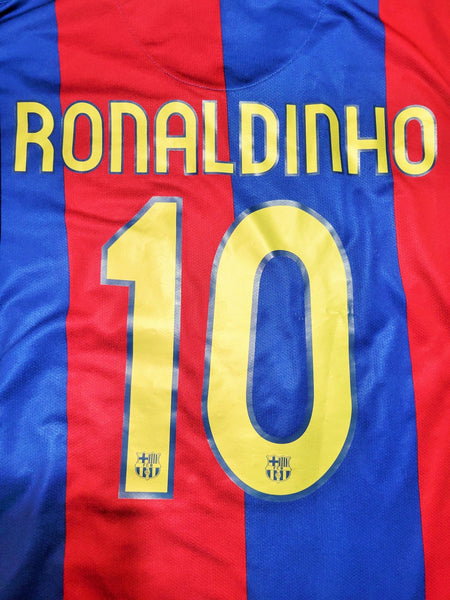 Ronaldinho Barcelona 2006 2007 Home Soccer Jersey Shirt XL SKU# 146980-426 Nike