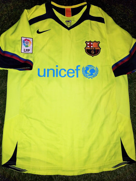 Ronaldinho Barcelona 2006 2007 Yellow Jersey Shirt Camiseta M foreversoccerjerseys