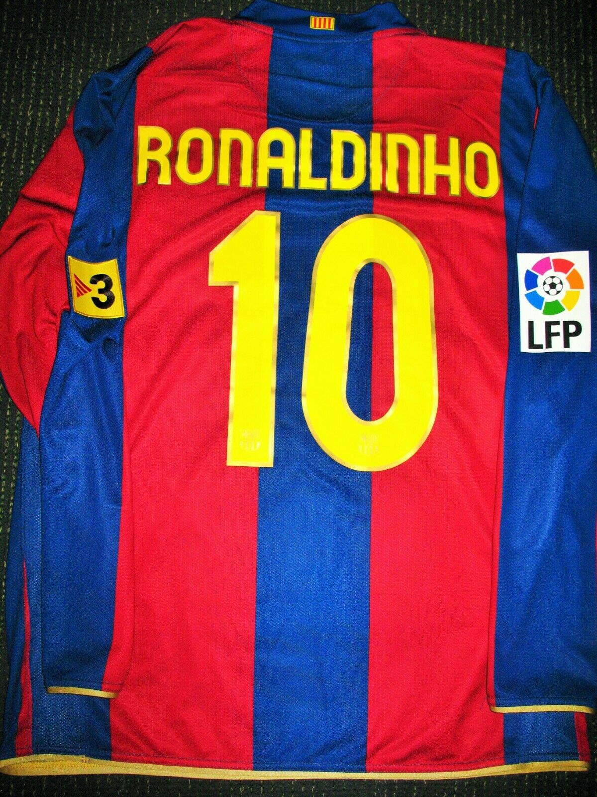 Ronaldinho Barcelona 2007 2008 PLAYER ISSUE Jersey Shirt Camiseta Maglia L - foreversoccerjerseys