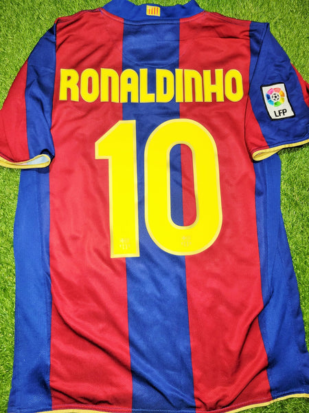 Ronaldinho Barcelona Anniversary 2007 2008 Soccer Jersey Shirt M SKU# 237741-655 Nike