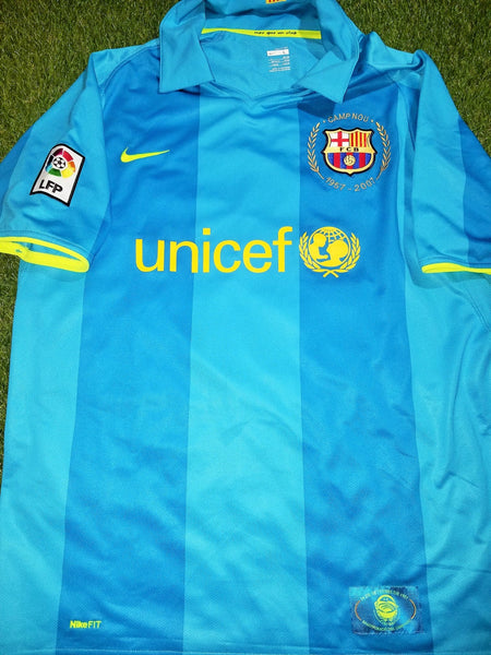 Ronaldinho Barcelona Anniversary Away Jersey 2007 2008 Shirt Camiseta Maglia L SKU# 237743-414 foreversoccerjerseys