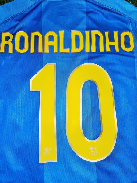 Ronaldinho Barcelona Anniversary Away Jersey 2007 2008 Shirt Camiseta Maglia M SKU# 237743-414 foreversoccerjerseys