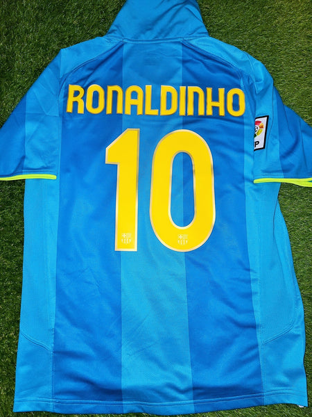 Ronaldinho Barcelona Anniversary Away Jersey 2007 2008 Shirt Camiseta Maglia M SKU# 237743-414 foreversoccerjerseys