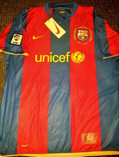 Ronaldinho Barcelona Anniversary Jersey 2007 2008 Shirt Camiseta Maglia BNWT XL - foreversoccerjerseys