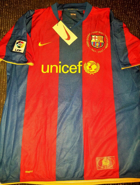 Ronaldinho Barcelona Anniversary Jersey 2007 2008 Shirt Camiseta Maglia BNWT XL - foreversoccerjerseys