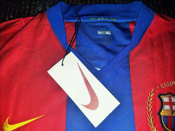 Ronaldinho Barcelona Anniversary Jersey 2007 2008 Shirt Camiseta Maglia BNWT XL - foreversoccerjerseys