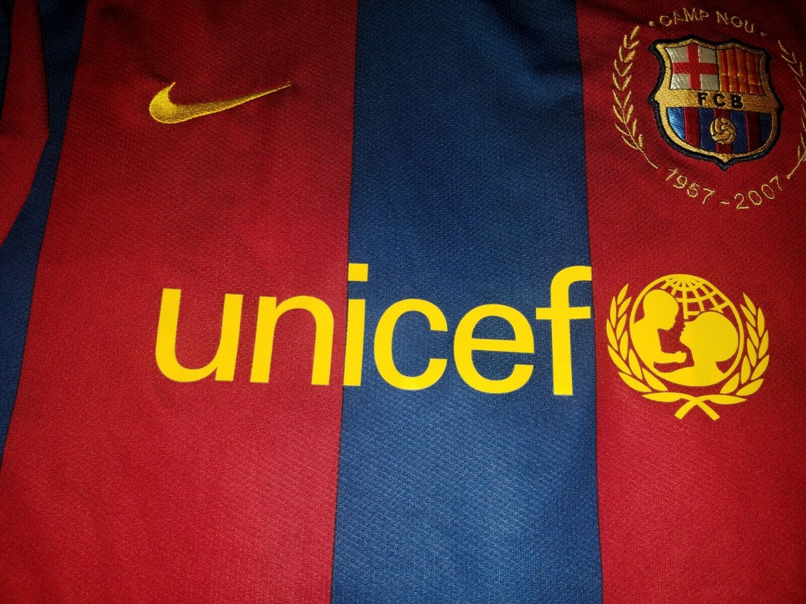 Ronaldinho Barcelona Anniversary Jersey 2007 2008 Shirt Camiseta Maglia XL - foreversoccerjerseys