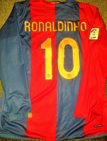 Ronaldinho Barcelona Nike 2006 2007 Home Jersey Shirt XL foreversoccerjerseys