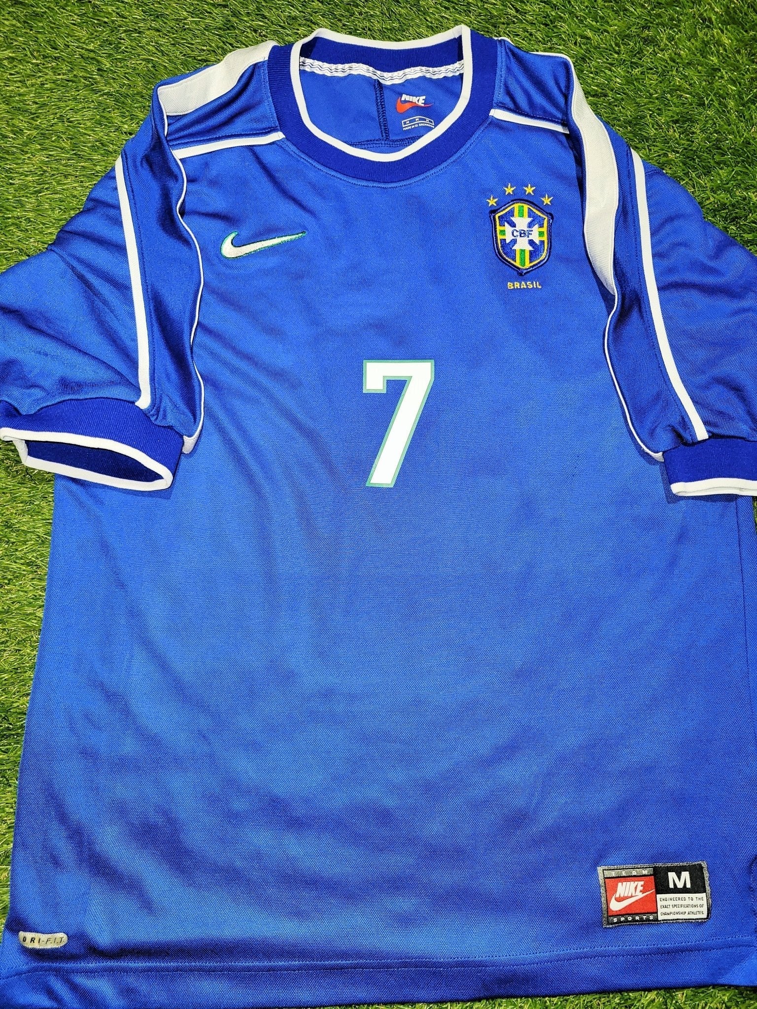 Ronaldinho Brazil 1998 1999 Away Soccer Jersey Shirt L