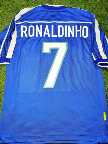 Ronaldinho Brazil 1998 1999 Home Nike Away Soccer Jersey Shirt M Nike