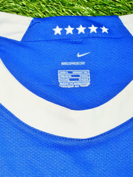 Ronaldinho Brazil 2006 World Cup Blue Away Soccer Jersey Shirt L SKU# S6DHA 103890 Nike