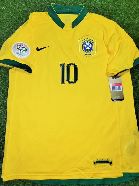 Ronaldinho Brazil 2006 World Cup Home Soccer Jersey Shirt Camiseta BNWT L SKU# 103889 Nike